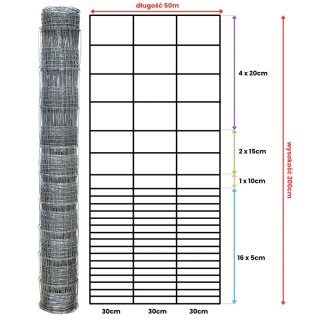 Siatka leśna - 200/24/30 G16 - 50 m