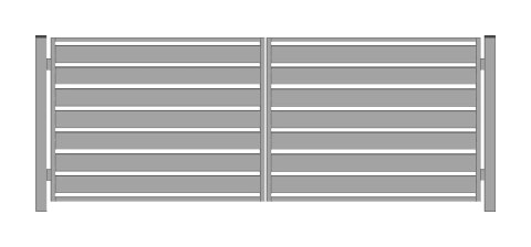 Brama PRO typ WALL 200 - malowana proszkowo - 4,00 m