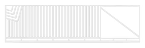Brama przesuwna typ CLASSIC - 4,00 x 1,20 m