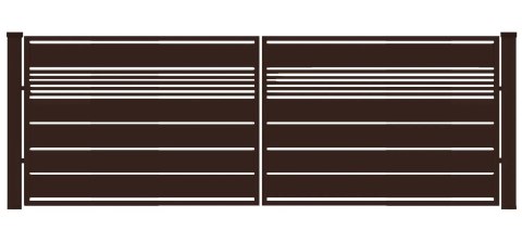 Brama typ WALL MIX 200/20 - 4,00 x 1,50 m