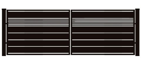 Brama typ WALL MIX 200/20 - 4,00 x 1,50 m