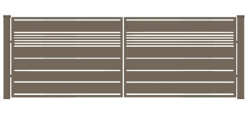 Brama typ WALL MIX 200/20 - 4,00 x 1,75 m