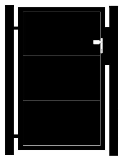 Garden Gate - WALL SOLID Type - 1.00 x 1.75 m