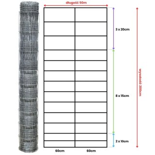 Siatka leśna - 200/14/60 L - 50 m