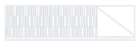 Brama przesuwna typ MODERN - 4,00 x 1,20 m