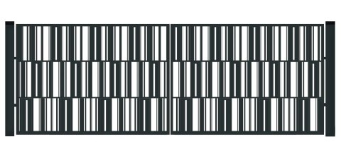 Brama typ MODERN - 4,00 x 1,50 m
