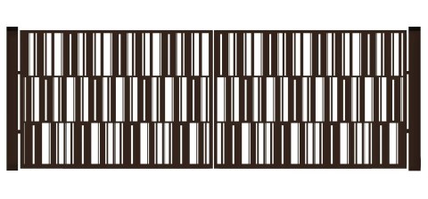 Brama typ MODERN - 4,00 x 1,50 m