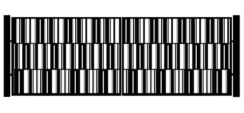 Brama typ MODERN - 4,00 x 1,50 m