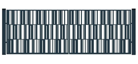 Brama typ MODERN - 4,00 x 1,75 m