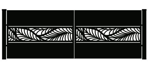 Brama typ WALL - 4,00 x 1,50 m