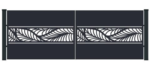 Brama typ WALL - 4,00 x 1,75 m