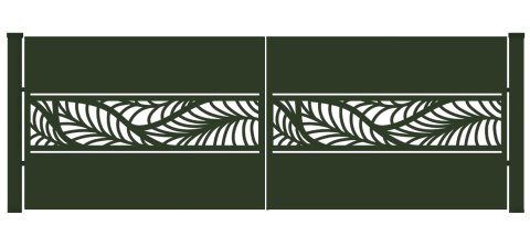Brama typ WALL - 4,00 x 1,75 m