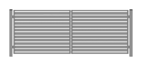 Brama typ WALL 80 - antracyt , brązowa , czarna , srebrna , zielona - 3,00 m
