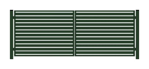 Brama typ WALL 80 - antracyt , brązowa , czarna , srebrna , zielona - 3,00 m