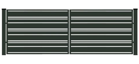 Brama typ WALL MIX 140/60/20 - 4,00 x 1,25 m