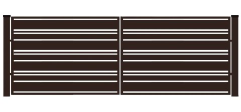 Brama typ WALL MIX 140/60/20 - 4,00 x 1,50 m