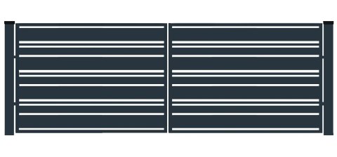 Brama typ WALL MIX 140/60/20 - 4,00 x 1,50 m