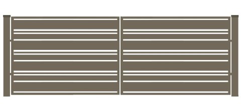 Brama typ WALL MIX 140/60/20 - 4,00 x 1,50 m