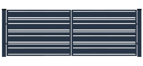 Brama typ WALL MIX 140/60/20 - 4,00 x 1,50 m