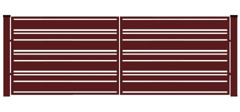 Brama typ WALL MIX 140/60/20 - 4,00 x 1,50 m