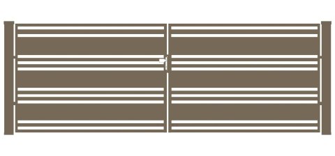 Brama typ WALL MIX 200/40 - 4,00 x 1,75 m