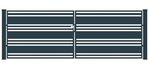 Brama typ WALL MIX 200/40 - 4,00 x 1,75 m