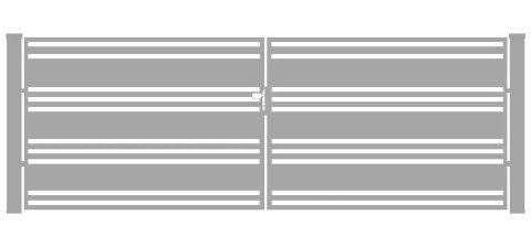 Brama typ WALL MIX 200/40 - 4,00 x 1,75 m