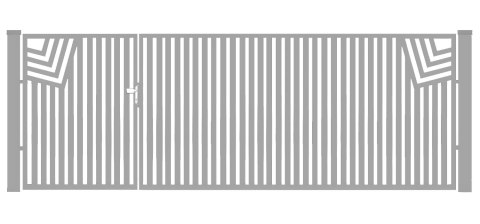 BramoFurtka typ CLASSIC - 1,50+2,50 x 1,25 m - malowana proszkowo