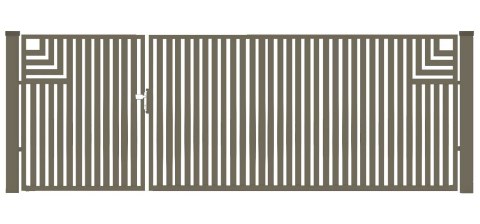BramoFurtka typ CLASSIC A - 1,50+2,50 x 1,25 m - malowana proszkowo