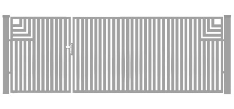 BramoFurtka typ CLASSIC A - 1,50+2,50 x 1,25 m - malowana proszkowo