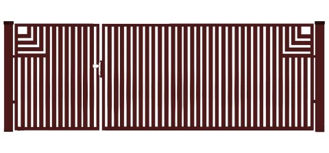 BramoFurtka typ CLASSIC A - 1,50+2,50 x 1,25 m - malowana proszkowo