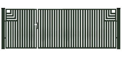 BramoFurtka typ CLASSIC A - 1,50+2,50 x 1,25 m - malowana proszkowo