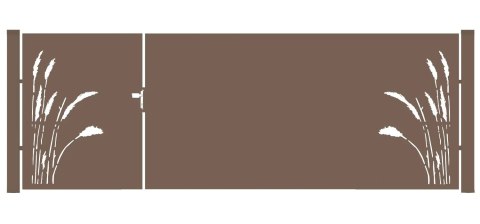 BramoFurtka typ FLORAL - 1,50+2,50 x 1,75 m - malowana proszkowo