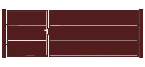 BramoFurtka typ WALL SOLID - 1,50+2,50 x 1,75 m - malowana proszkowo