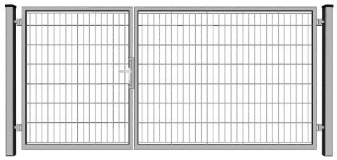 BramoFurtka wypełniona panelem - 1,50+2,50 x 1,70 m - malowana proszkowo