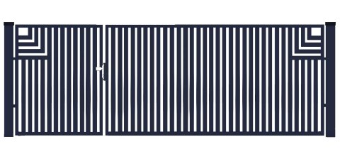 Bramofurtka asymetryczna PRO typ Classic A - malowana proszkowo - 1,5 / 2,5 m x 1,5m