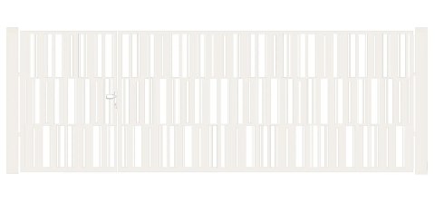 Bramofurtka asymetryczna PRO typ MODERN - malowana proszkowo - 1,5 / 2,5 m x 1,5m