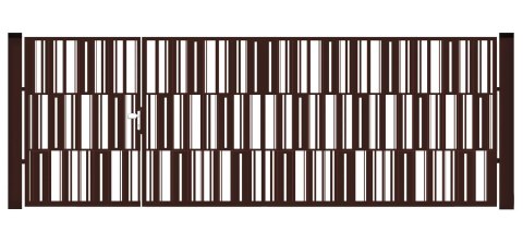 Bramofurtka asymetryczna PRO typ MODERN - malowana proszkowo - 1,5 / 2,5 m x 1,5m