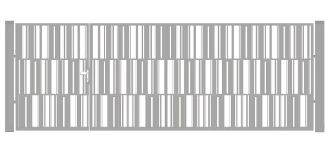 Bramofurtka asymetryczna PRO typ MODERN - malowana proszkowo - 1,5 / 2,5 m x 1,5m