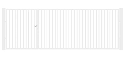 Bramofurtka asymetryczna PRO typ P20 - malowana proszkowo - 1,5 / 2,5 m x 1,5m