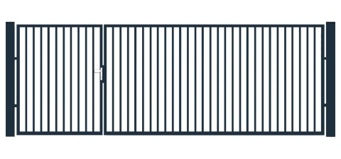 Bramofurtka asymetryczna PRO typ P20 - malowana proszkowo - 1,5 / 2,5 m x 1,5m