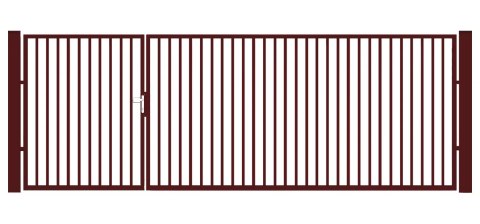 Bramofurtka asymetryczna PRO typ P20 - malowana proszkowo - 1,5 / 2,5 m x 1,5m