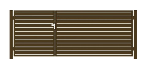 Bramofurtka asymetryczna PRO typ WALL 100 - malowana proszkowo - 1,5 / 2,5 m x 1,5 m