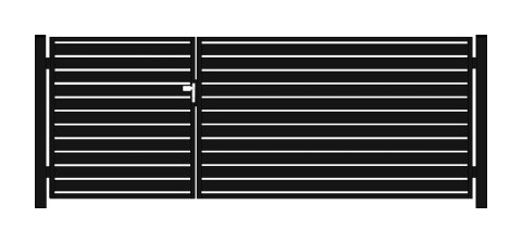 Bramofurtka asymetryczna PRO typ WALL 100 - malowana proszkowo - 1,5 / 2,5 m x 1,5 m