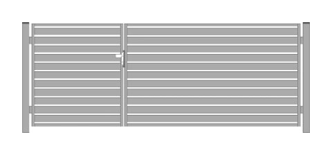 Bramofurtka asymetryczna PRO typ WALL 100 - malowana proszkowo - 1,5 / 2,5 m x 1,5 m