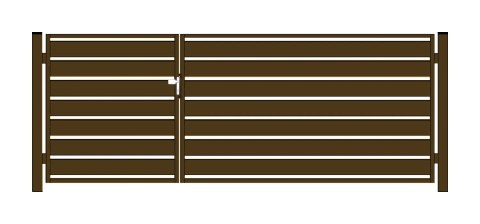 Bramofurtka asymetryczna PRO typ WALL 200 - malowana proszkowo - 1,5 / 2,5 m x 1,5 m