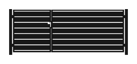 Bramofurtka asymetryczna PRO typ WALL 200 - malowana proszkowo - 1,5 / 2,5 m x 1,5 m