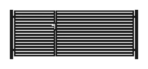Bramofurtka asymetryczna PRO typ WALL 60 - malowana proszkowo - 1,5 / 2,5 m x 1,5 m