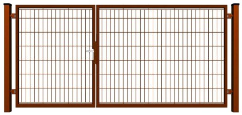 Bramofurtka asymetryczna PRO wypełniona panelem - malowana proszkowo - 1,5 / 2,5 m x 1,5 m