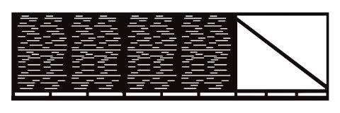 Brama przesuwna typ MODERN ELONGAL - 4,00 x 1,20 m
